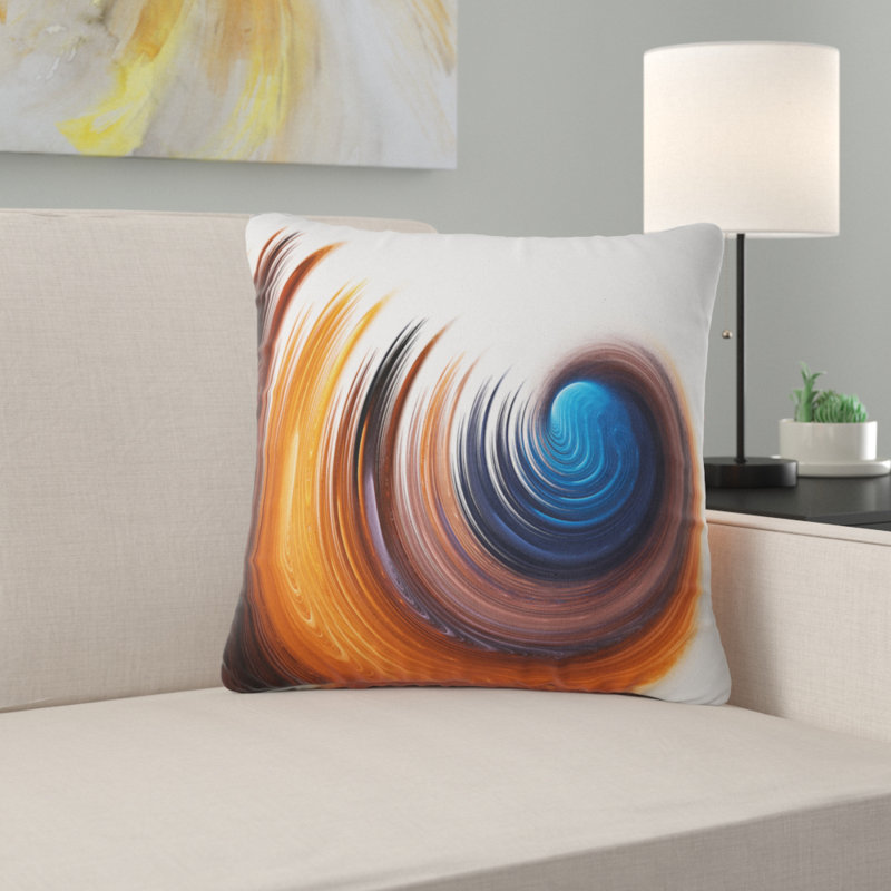 Elegant Spiral Design - Coussin imprimé abstrait, Rectangulaire, 12 po x 20 po
