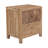 Solid Acacia Wood Tree Trunk 2-Drawer Nightstand