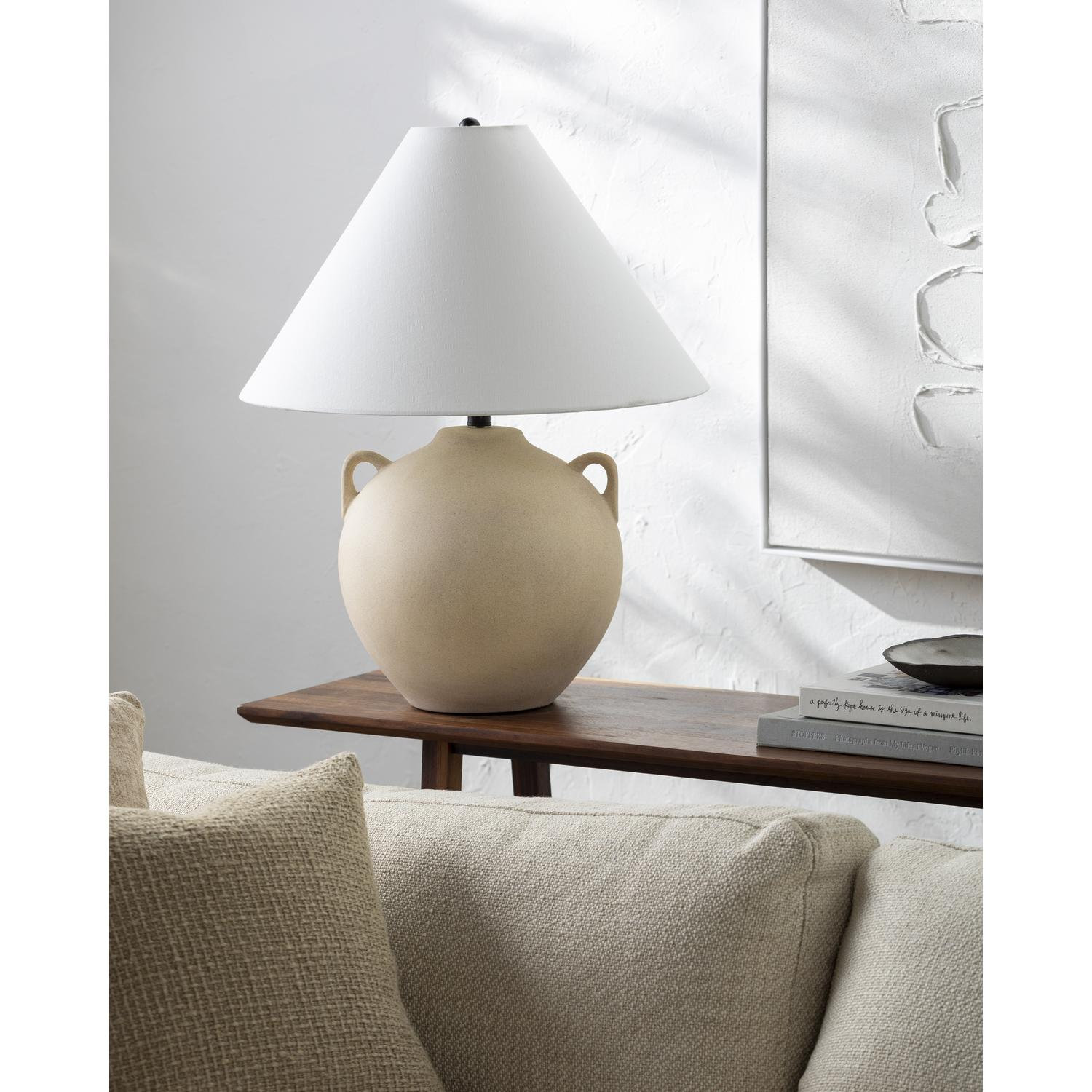 Ceramic Accent Lamp, Beige