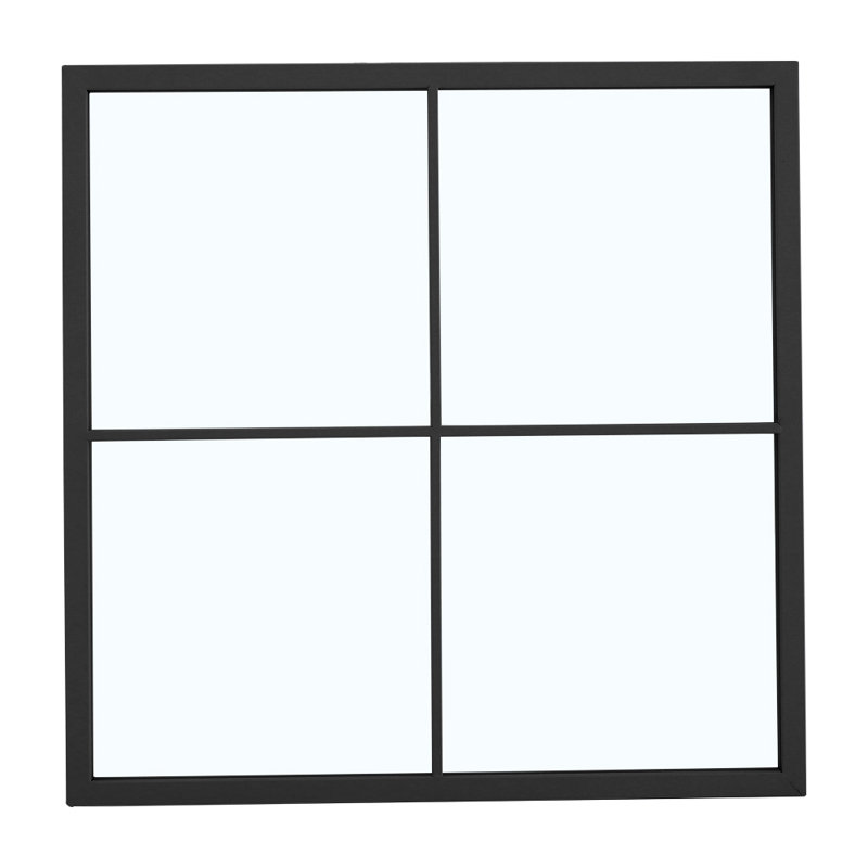 Hailei Window Pane Framed Wall Mounted Accent Mirror