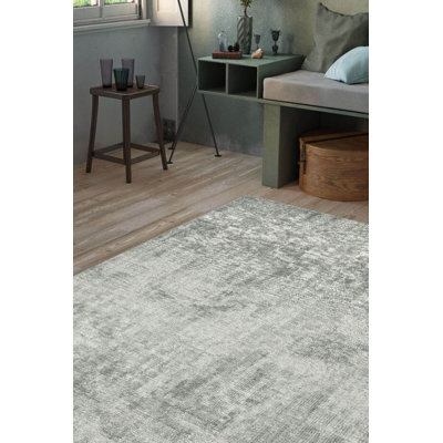 Tapis décoratif abstrait vert