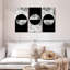 Impression sur toile à motif abstrait noir sur fond noir-777053347