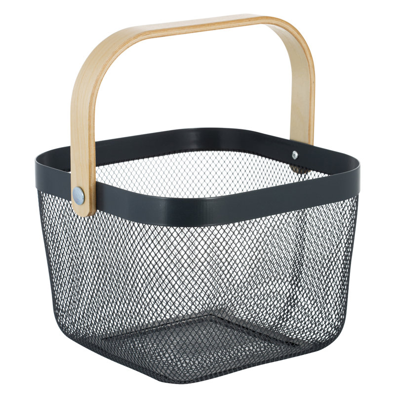Sac en filet Latitude Run avec poignée en bambou, gris clair