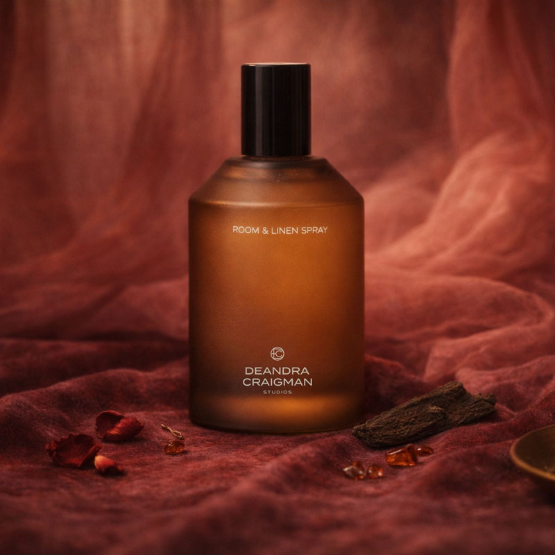 Rose foncé patchouli et jet de lin