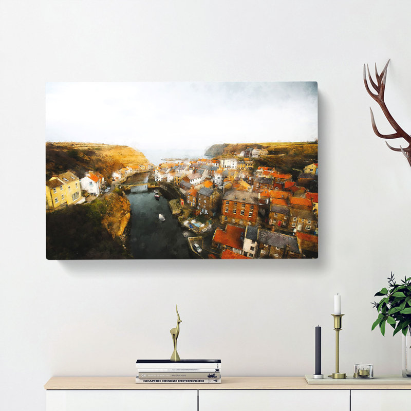 Staithes In North Yorkshire - Wrapped Canvas Print, 50cm H x 76cm W x 3cm D