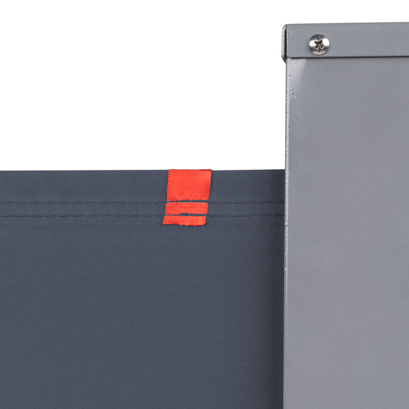 Paravent rétractable en composite, H 71 po x l 118,5 po x P 3,94 po, Gris foncé