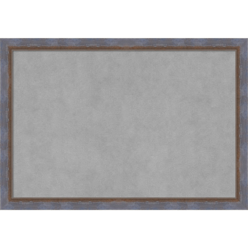 Tableau magnétique encadré deux tons de cuivre bleu, H 18 po x l 26 po