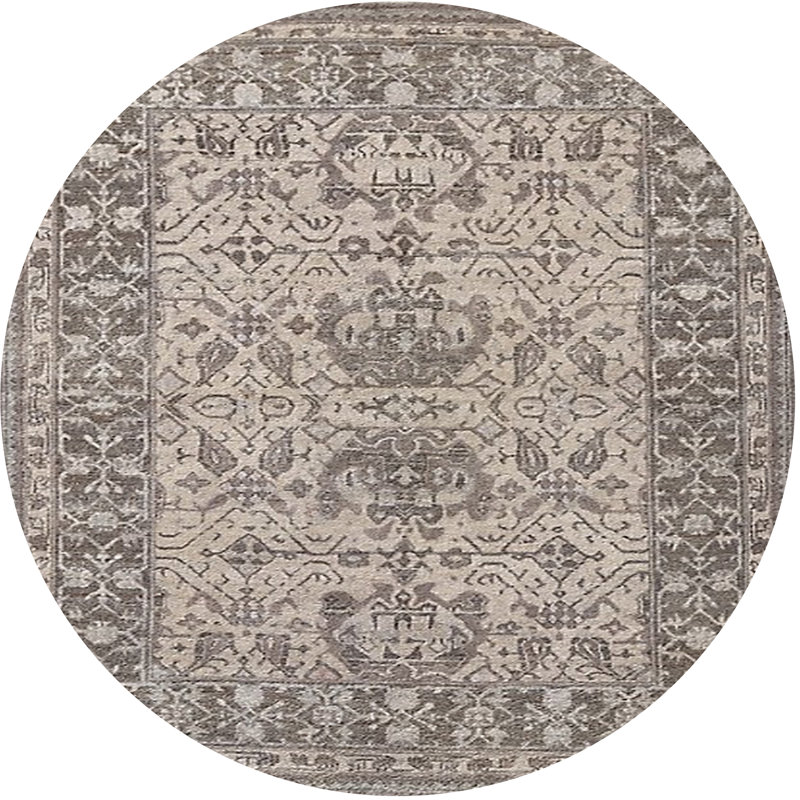 Tapis brun clair Hartstown, Rond 8 pi