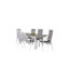 Jayesh 6 - Person Solid Wood Patio Dining Set Extendable Rectangular Table-457768102-457768103