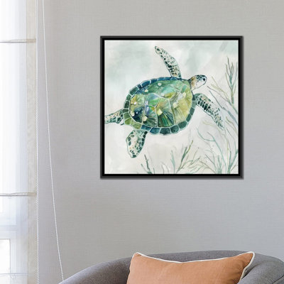 «Seaglass Turtle I» par Carol Robinson - reproduction