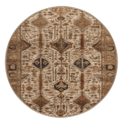 Machine Washable Persian Brown Area Rug