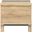 Spacieuse table de chevet 2 pour chambre à coucher, aspect chêne et noir en noir, chambre à coucher de style industriel