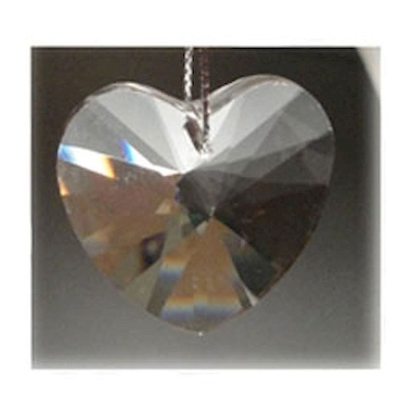 Ornement figurine suspendue à coeur cristal
