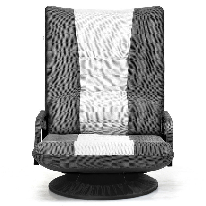 17 Stories Cekaj Reclining and Adjustable Height PC & Racing Game Chair, Grey/White