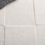 Tapis ivoire en laine / coton tissé à la main de couleur unie Kyrie-98090194