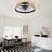 Kyell 20" Low Profile Bladeless Black Ceiling Fan with LED Lights and Remote Control