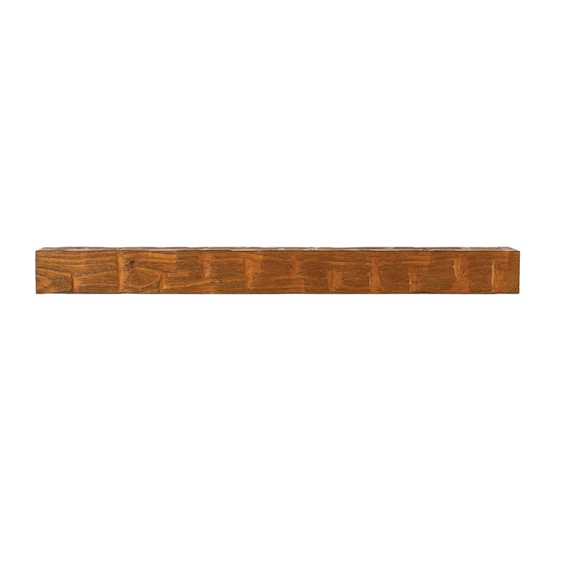 Bodie 60" Chestnut Hand Distressed Wood Mantel Shelf