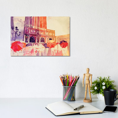Summer Drizzle In Venezia by Maja Wronska - Wrapped Canvas Painting