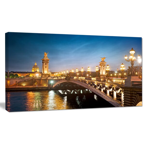 DesignArt Pont Alexandre III Bridge On Canvas Print | Wayfair