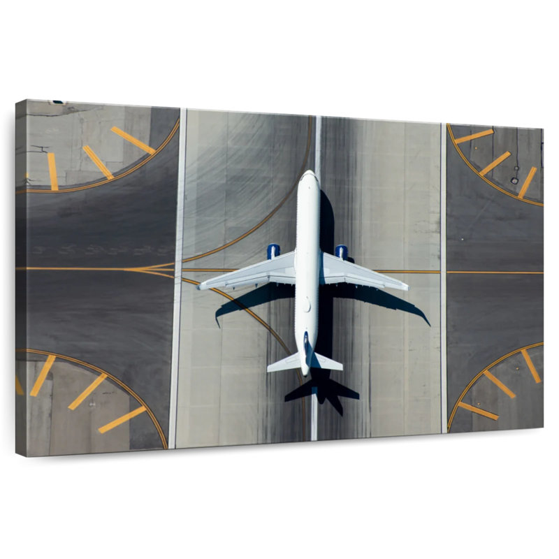 Mehar Runway Commercial Plane, 8" H x 12" W