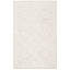 Aude Damask Handmade Tufted Wool Area Rug in White-222788567