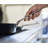 Joseph Joseph Space Ceramic Non-Stick 3.8 Qt. Sauté Pan with Folding Handle and Lid