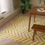 Chervil Zig Zag Pattern Area Polypropylene Rug - Bold Scandi Eclectic Style Living & Dining Room-769222475