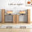 48 Inch Computer Desk with Bookshelf 3-in-1 Home office Desk with 4-Tier Bookcase & CPU Stand Space-saving Reversible Writing Desk-1178284693