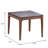 Dugray Square Engineered Stone Top End Table, Gray & Walnut