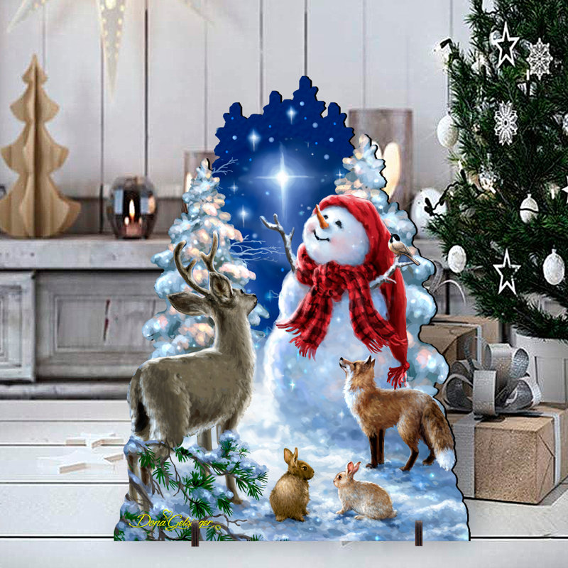 Décoration/figurine de jardin pour les amis et la maison de bonhomme de neige célestes et de la nature