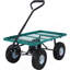 Chariot de jardin en acier, côtés amovibles en maille d'acier, 3 pieds cubes, capacité de 550 lb, vert-126116053