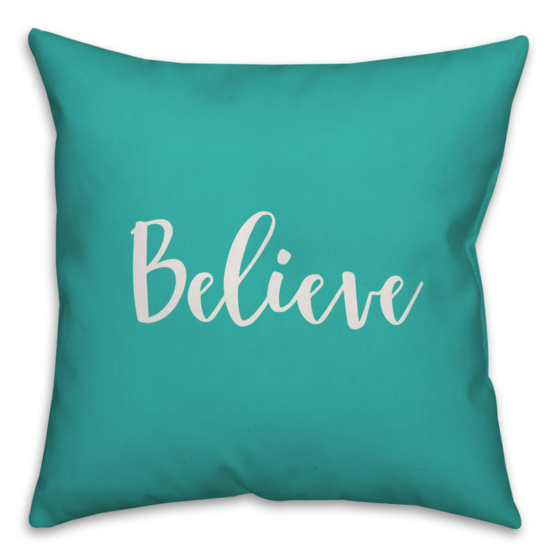 Reversible Throw Pillow, Teal, Pillow Cover