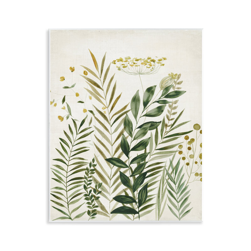  "Palm Leaves & Herbs", art mural sur bois par Hannah Dawson