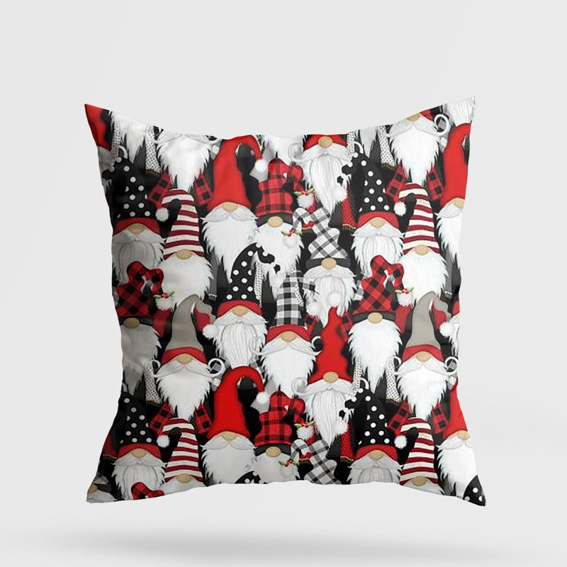 Coussin lavable de qualité supérieure, 17,0 x 17,0 pouces, 50% coton / 50% polyester, rembourrage en silicone, fermeture à glissière dissimulée | Doux, confortable et repassable | Parfait pour la décoration intérieure, le salon et la chambre à cou