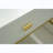 Elegant White and Gold Makeup Vanity Set with Mirror, Stool, and Storage Drawers for Small Bedrooms