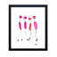Pop Art & Retro Four in Fuchsia by  - Picture Frame Graphic Art-130445375-130445374-79820579