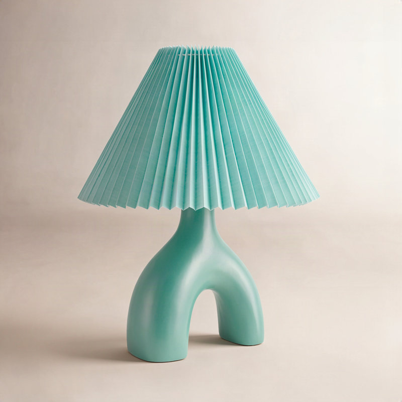Celes Table Lamp, Green, Green