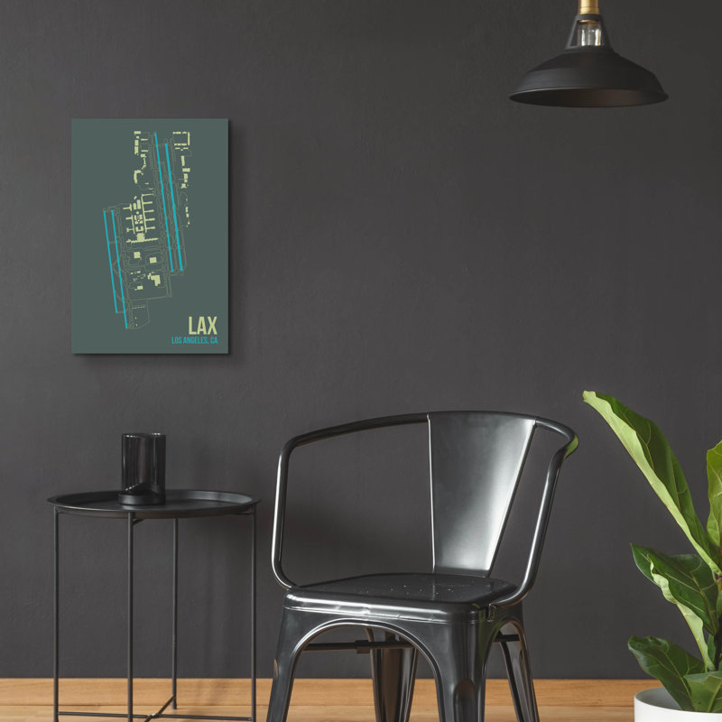 Art graphique en verre acrylique, LAX, H 24 po x l 16 po x P 0,2 po