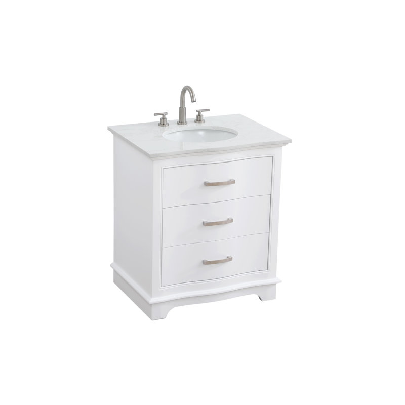 Meuble-lavabo simple 30 po Knox, Blanc