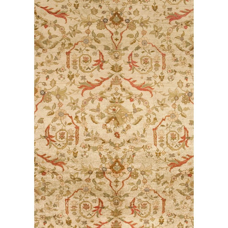 Wool Oriental Area Rug in Brown/Beige/Red, Rectangle 8' x 10'
