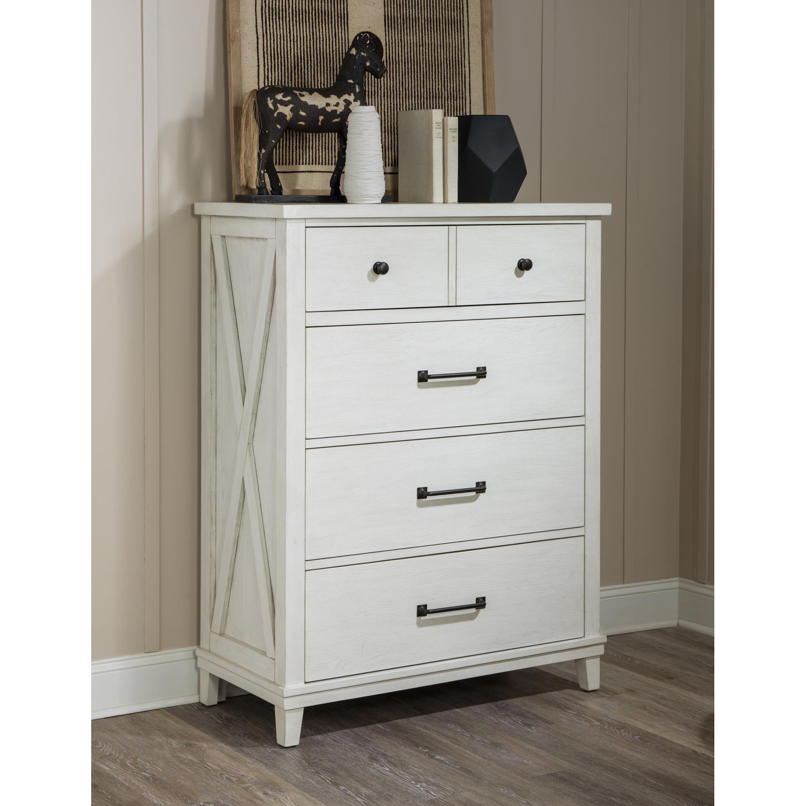 DRAWER CHEST WHITE FINISH