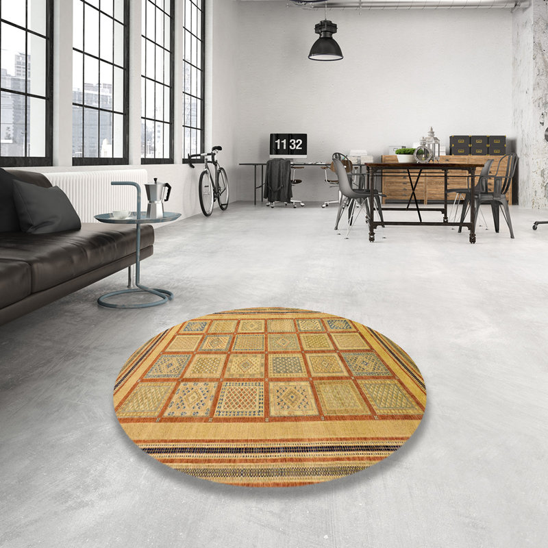 Abstract Indoor Rug, Round 5'