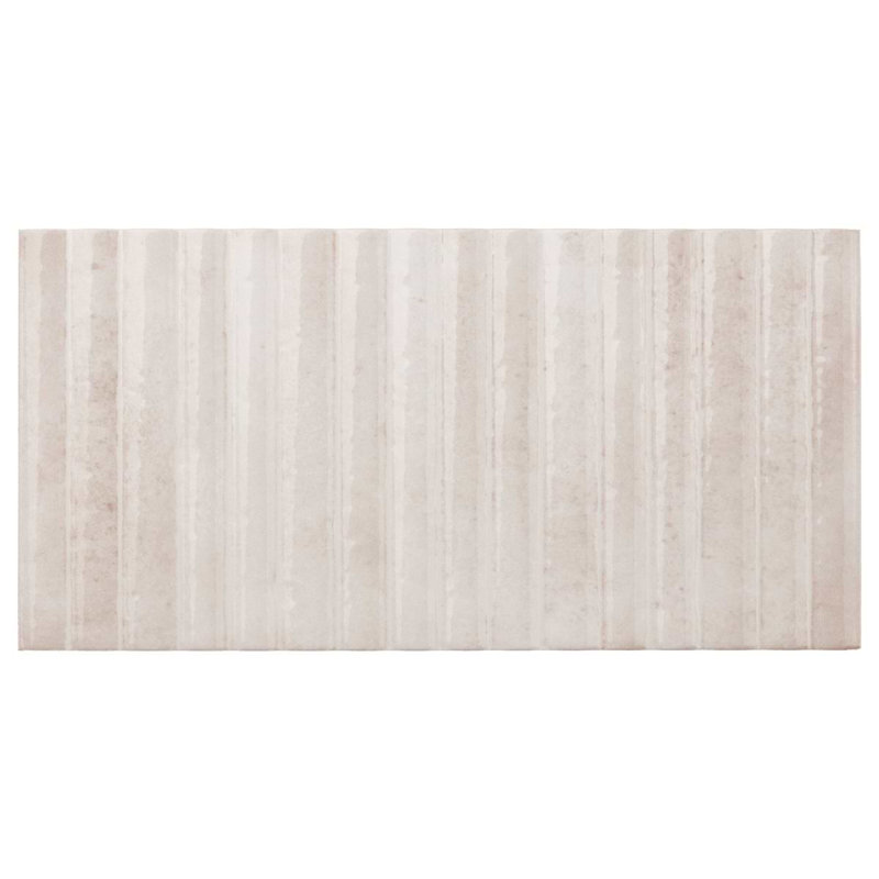 Curve Fluted 6X12 3D Glossy Ceramic Tile, White