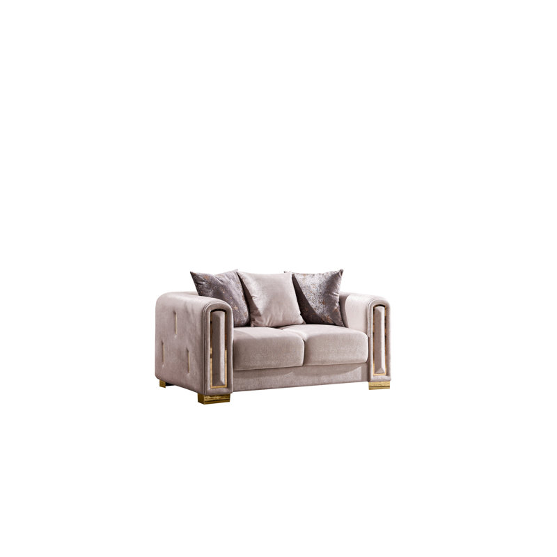 Causeuse de style moderne beige, Beige