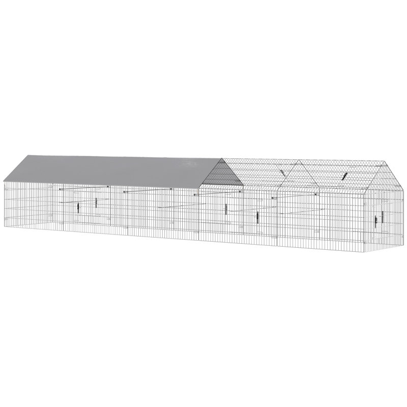 Grandes poulaillers, couloir en métal enduit de E avec couverture UV, cour de ferme