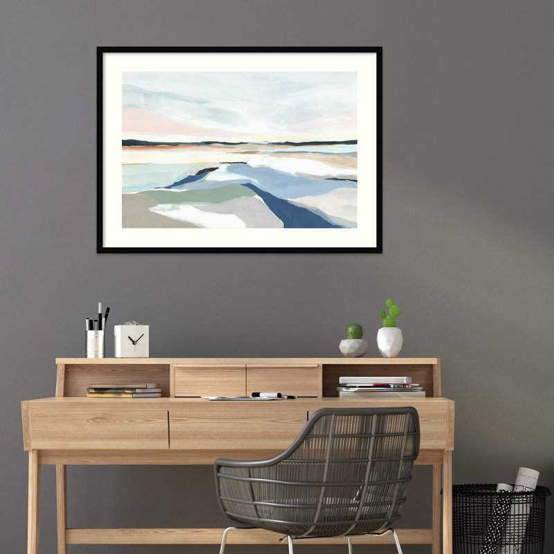 Seaside Day I by Isabelle Z, Black Framed Paper, 27" H x 37" W