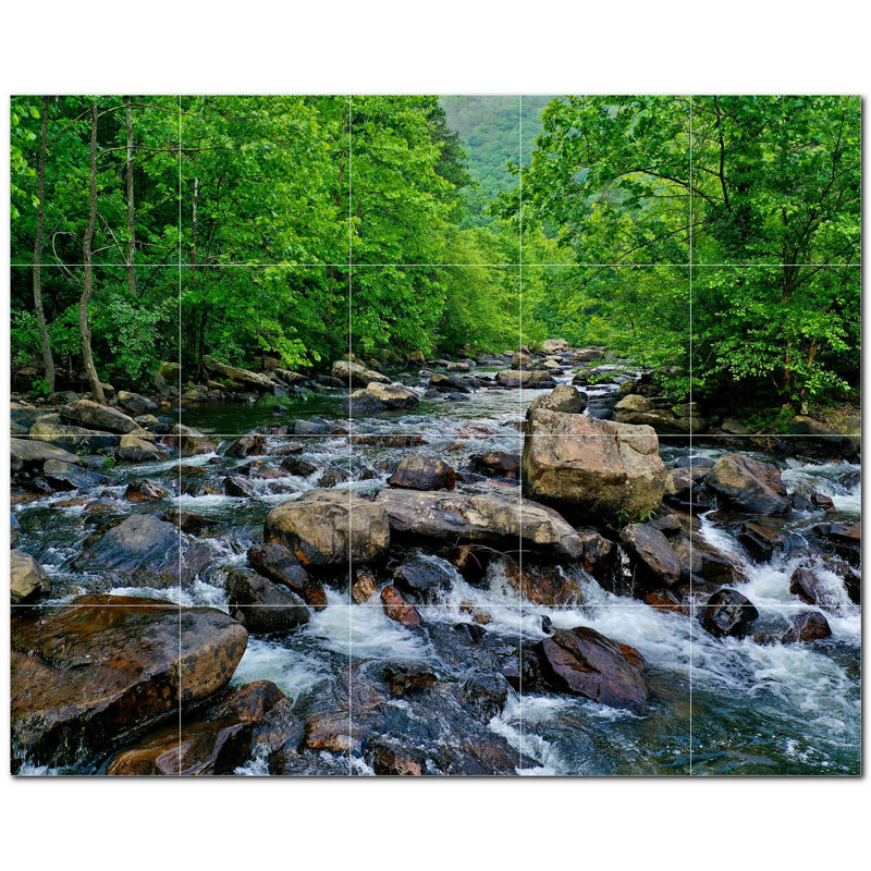 Murale décorative en céramique 4,25 po x 4,25 po