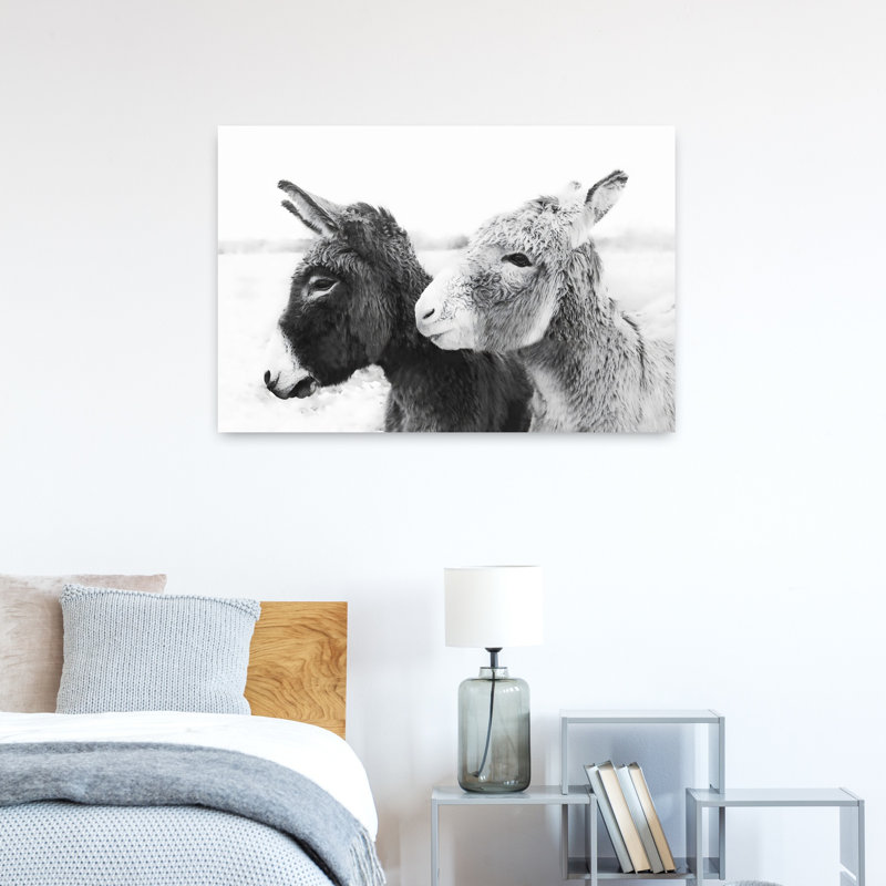 «Donkey Love», art mural contemporain abstrait, H 24 po x l 36 po