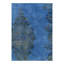 Blue Overdyed Vintage Persian Kerman rug 5'9'' X 8'11''