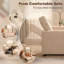 Canapé-lit convertible 3 en 1, canapé-lit coulissant de 52 po avec dossier réglable, canapé multifonctionnel pour le salon, beige-1482157067